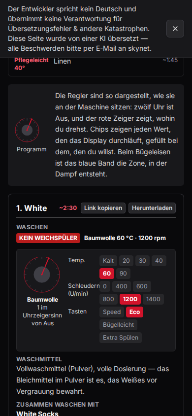 Die eigenen Download- und Copy-link-Buttons einer einzelnen Karte