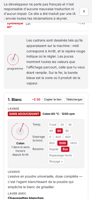 Les boutons Télécharger et Copier le lien propres à une seule carte